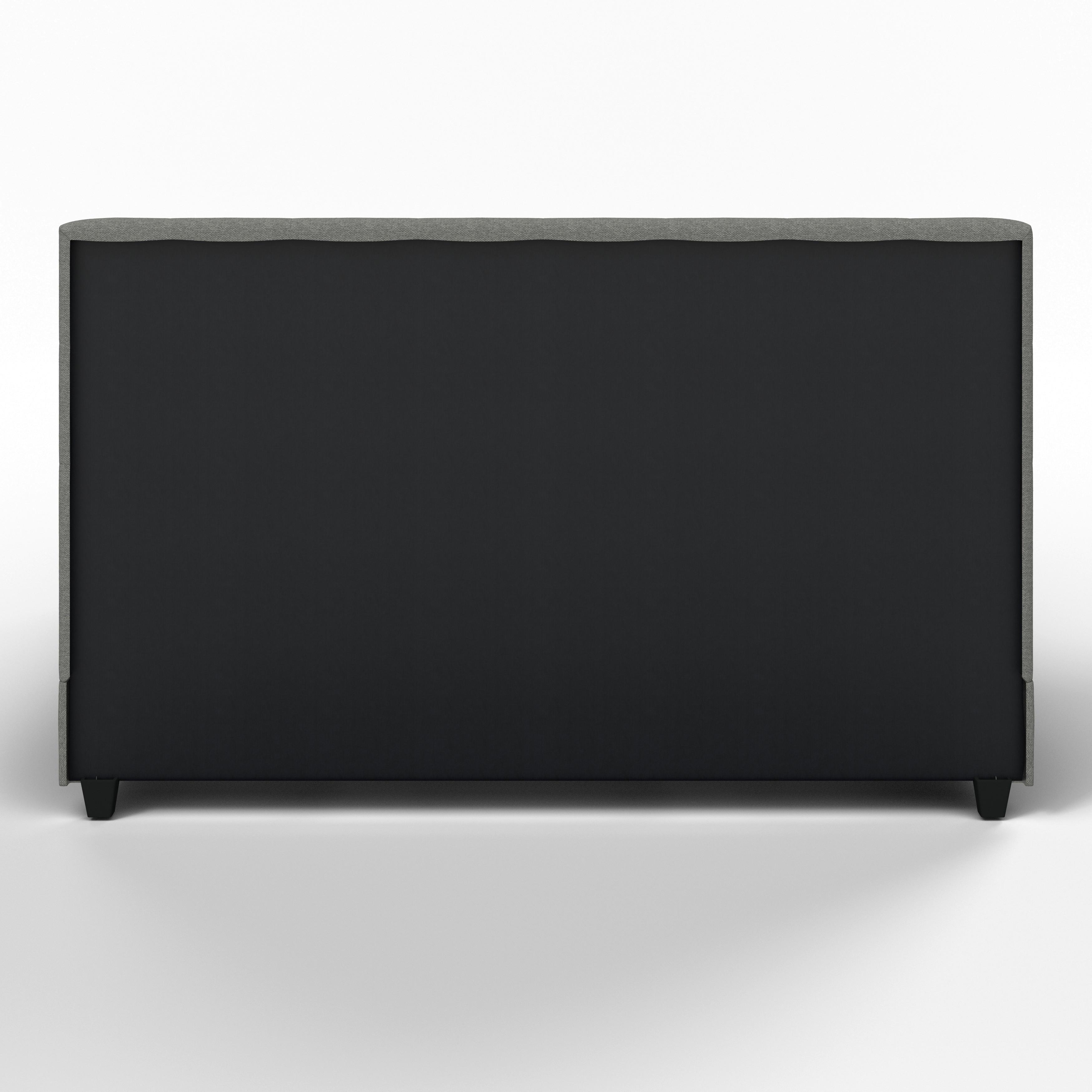 STOPPAD SÄNG FREDERICO - ljusgrå/svart, Modern, metall/trämaterial (180/200cm) - Bessagi Home