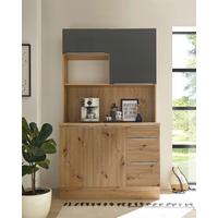 Majhna Kuhinja Brez Aparatov Premium Marleen, 120cm - siva/barve aluminija, Trendi, umetna masa/leseni material (120cm) - Respekta