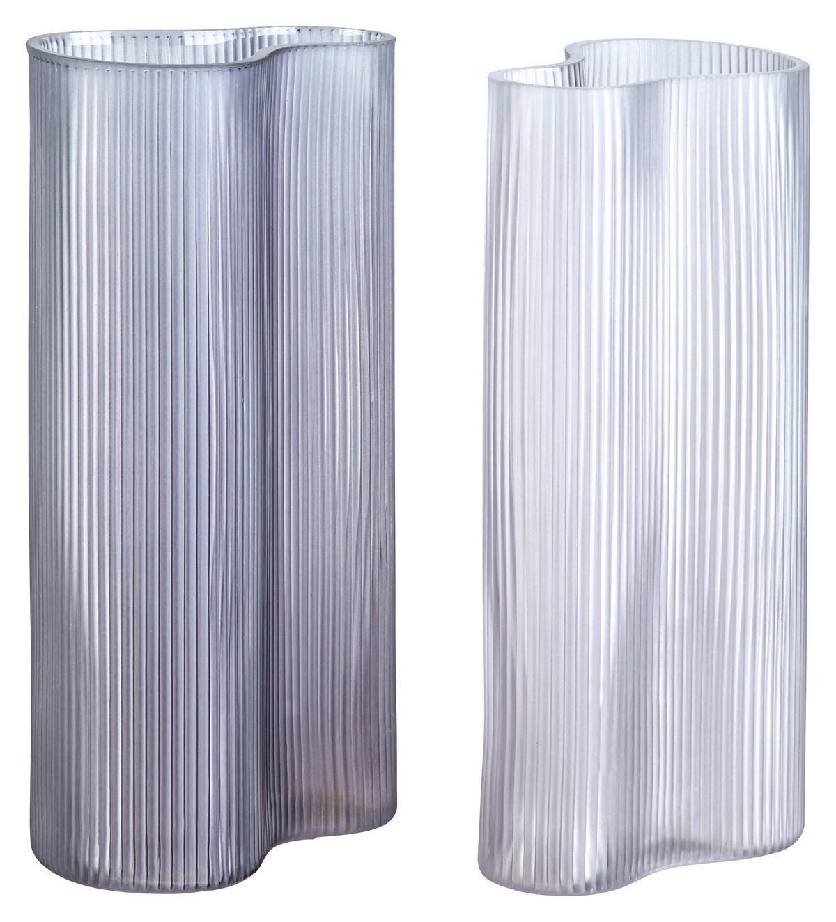 Vase Magnus in Dunkelgrau Ø ca. 16cm - Dunkelgrau, Modern, Glas (16/30cm) - Modern Living