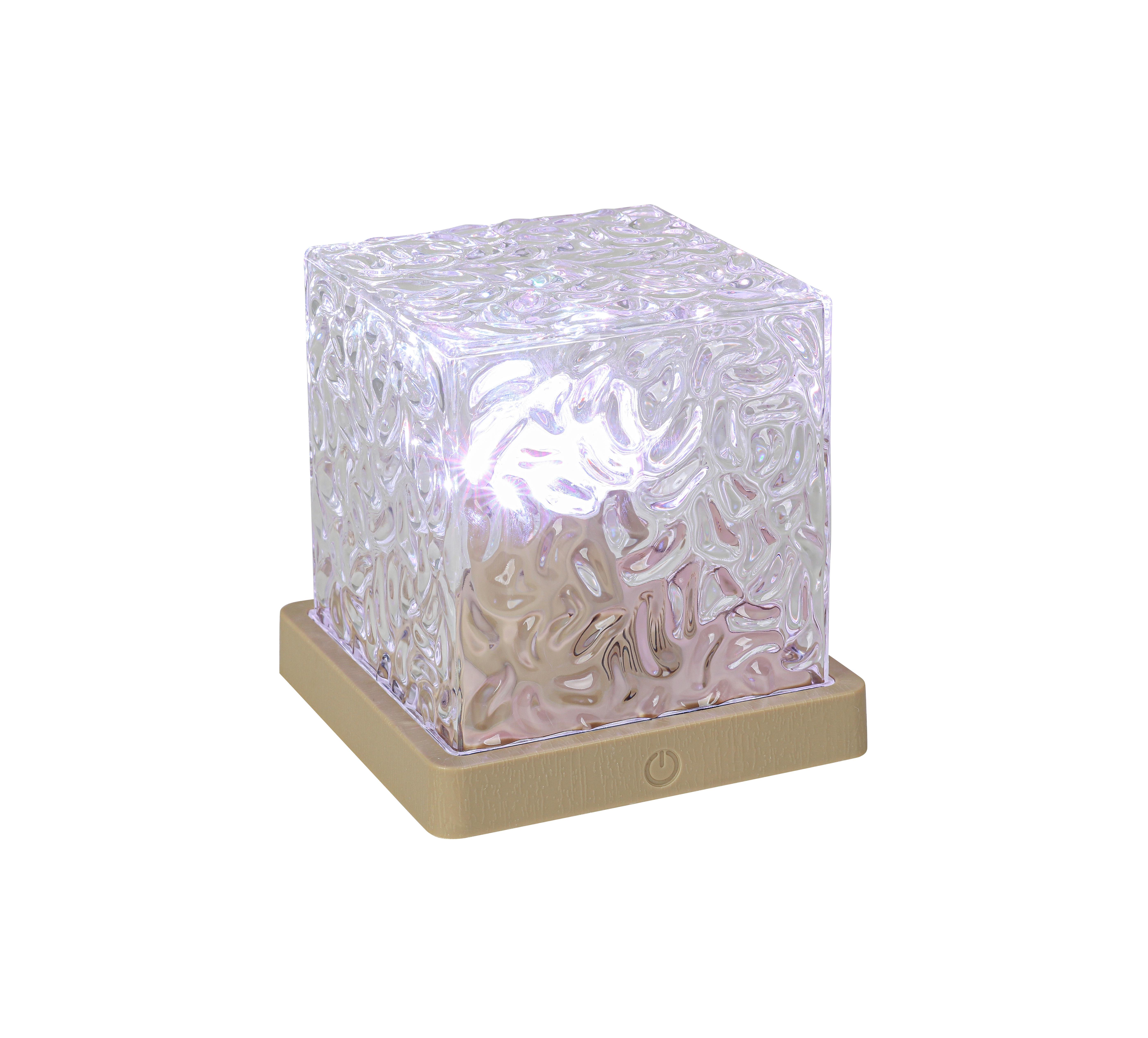 LED-BORDSLAMPA NIKA - sandfärgad/transparent, Modern, plast (11/11/11cm) - Mömax