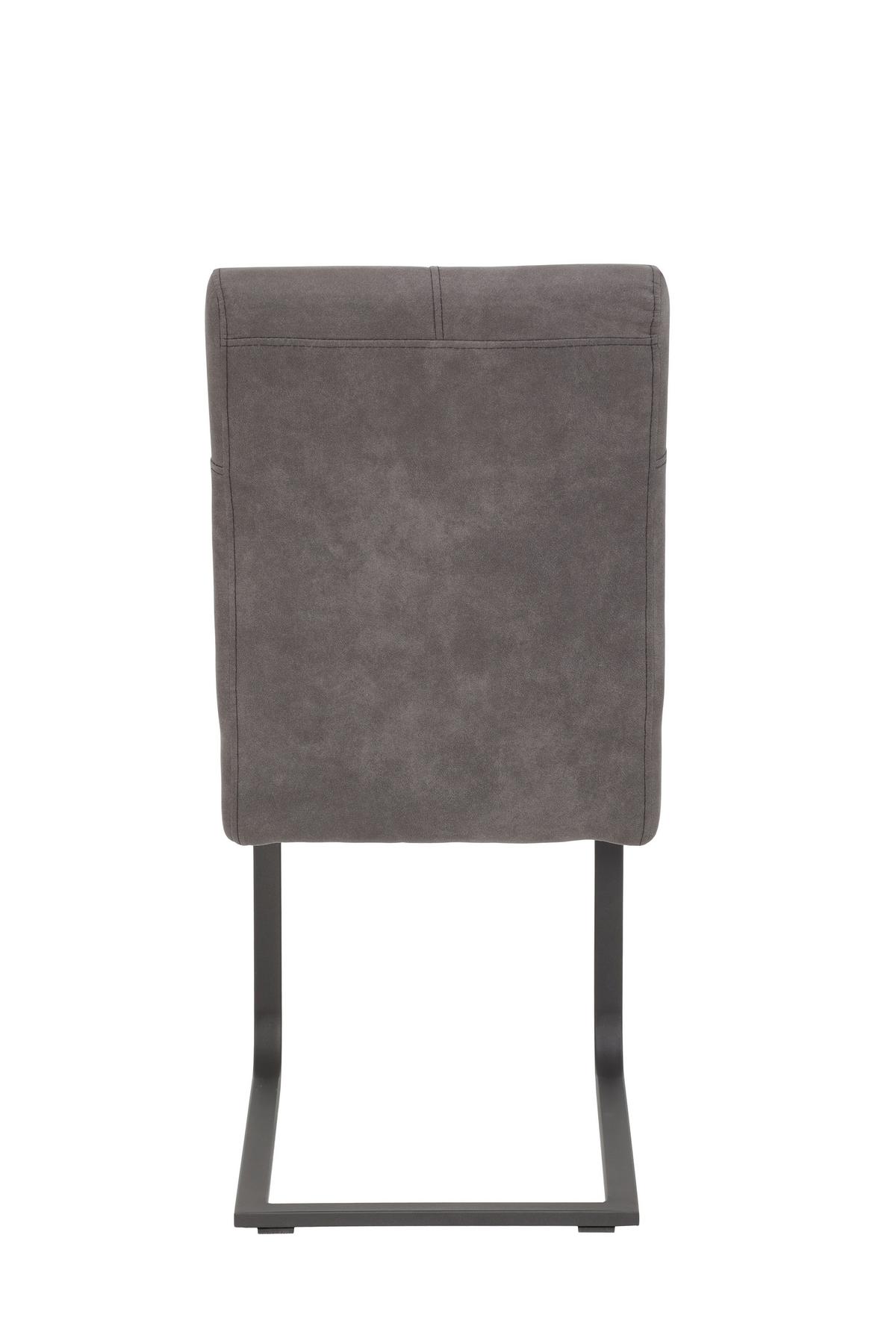 TISCHGRUPPE LUISE G - Anthrazit/Schwarz, MODERN, Holzwerkstoff/Textil (140-180/76/90cm) - MID.YOU