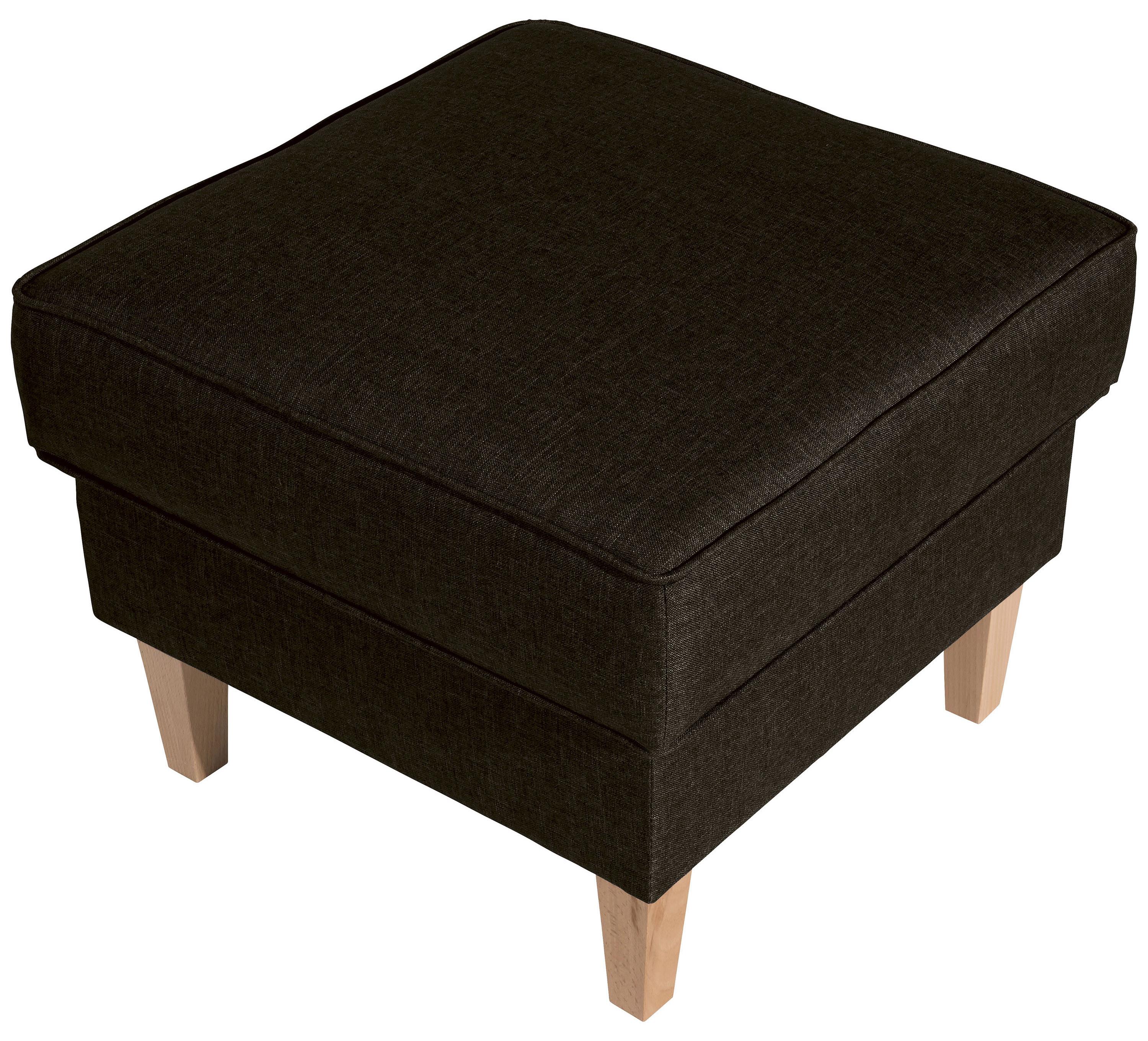 Hocker Lorris Braun Flachgewebe - Buchefarben/Braun, Design, Holz/Textil (53/45/53cm) - Max Winzer