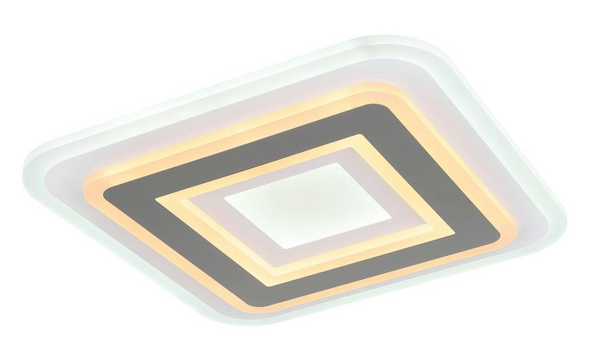 LED-Deckenleuchte Sabatino in Anthrazit/Weiß max. 36 Watt - Weiss/Anthrazit, Modern, Kunststoff/Metall (38/38/5,5cm)