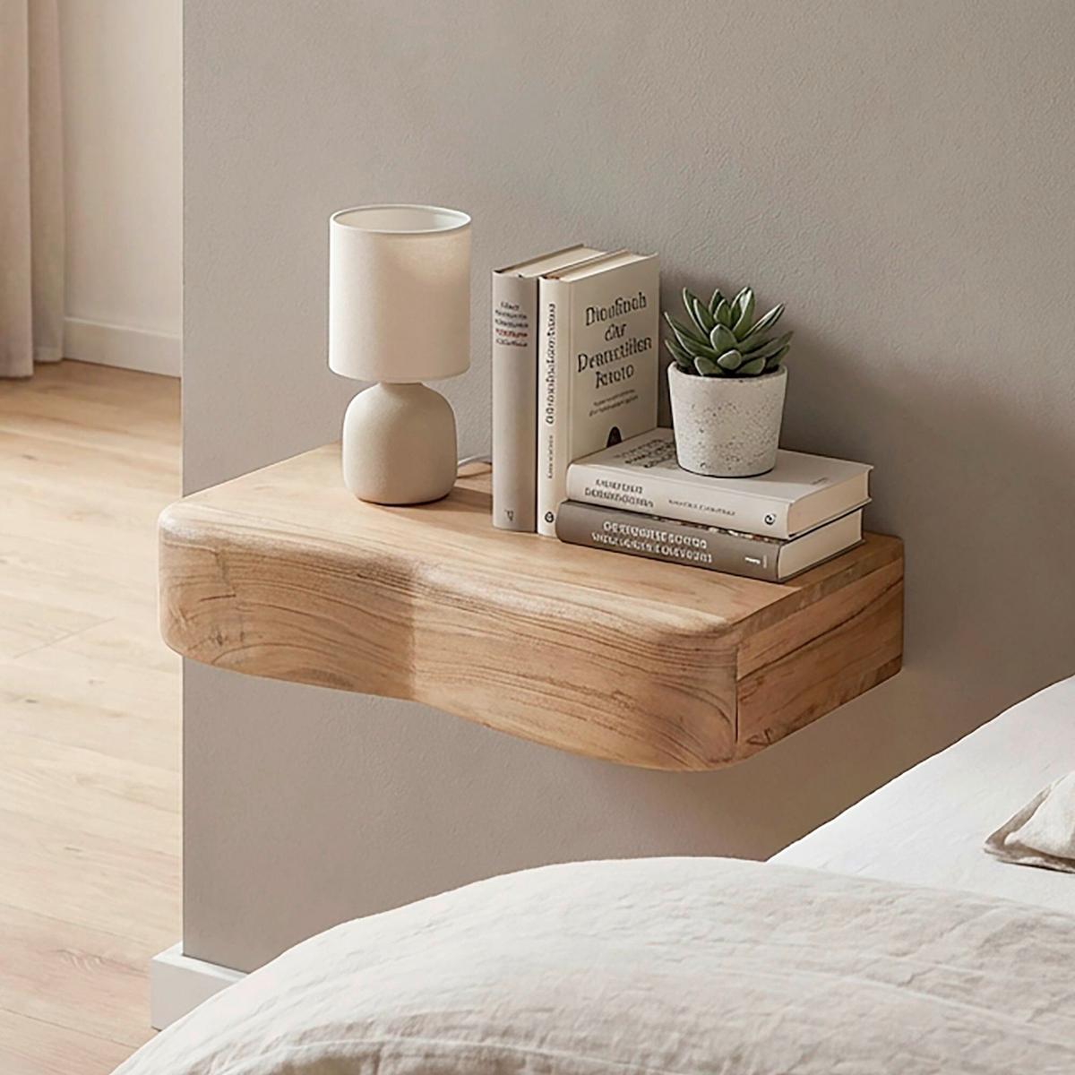 Nachttisch Wl7.841 - Akaziefarben, Design, Holz (40/8/20cm) - Livetastic