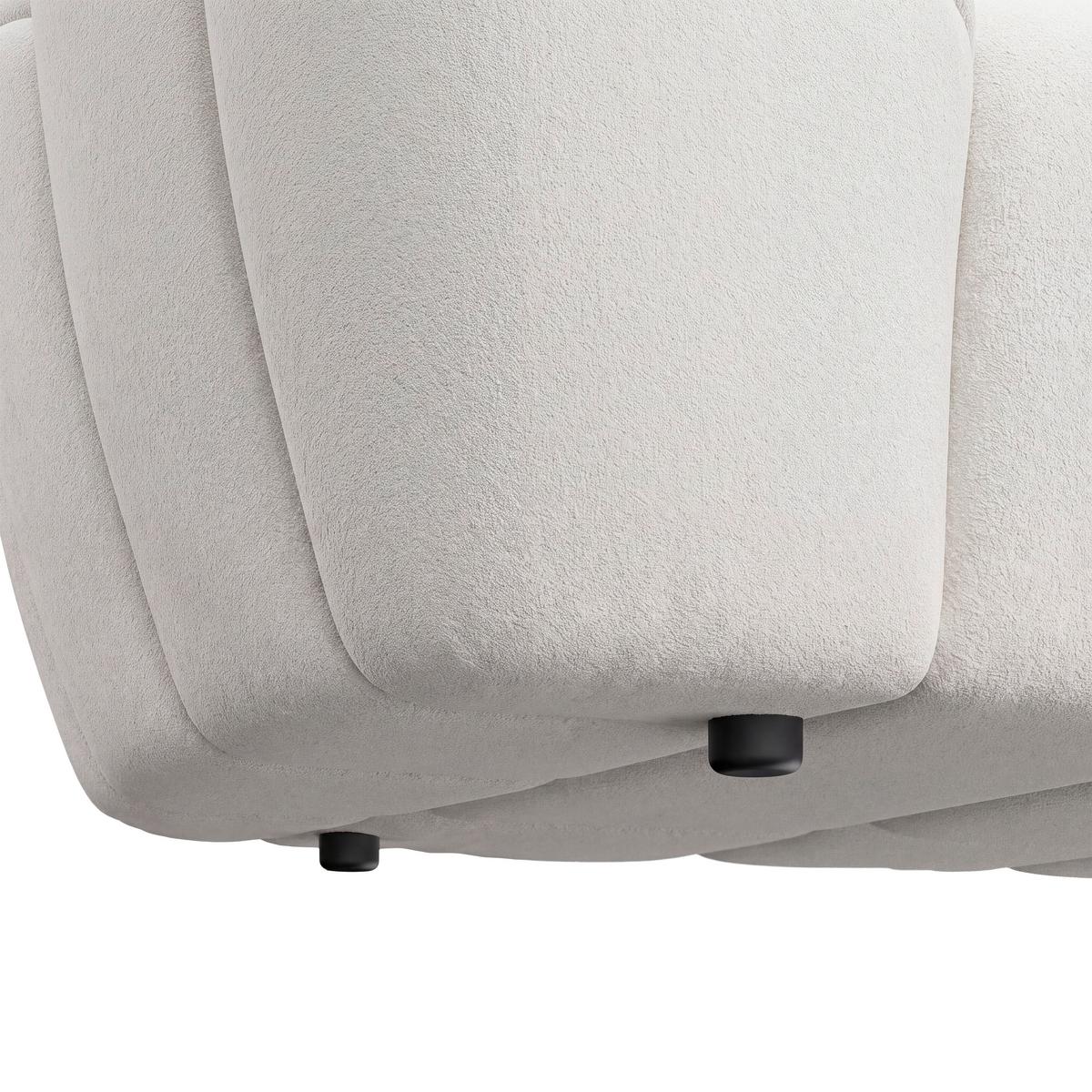 Megasofa Deseo Beige - Beige/Schwarz, MODERN, Kunststoff/Textil (310/250cm) - Mömax