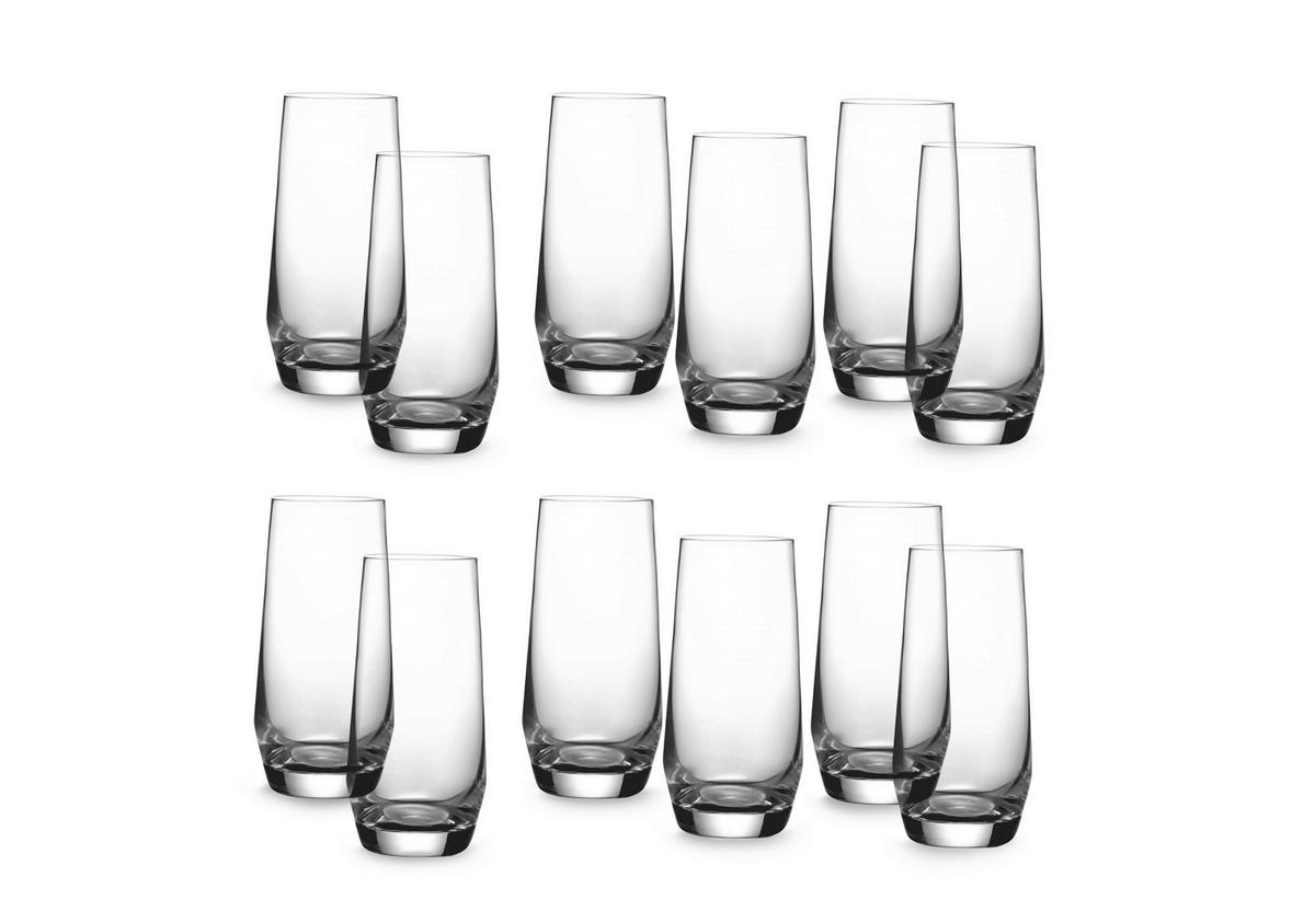 Set Kozarcev Water, 12-Delni - prosojno, Basics, steklo (6,8/14,5cm) - Echtwerk