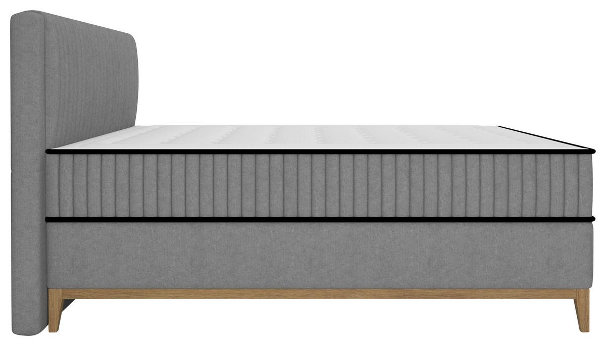 Bett Elena Graphitfarben ca. 200x200cm - Graphitfarben, KONVENTIONELL, Holz/Holzwerkstoff (200/200cm) - Sembella