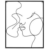 Fali Dekoráció Lady - fekete, Modern, fém (36/45cm) - Mömax