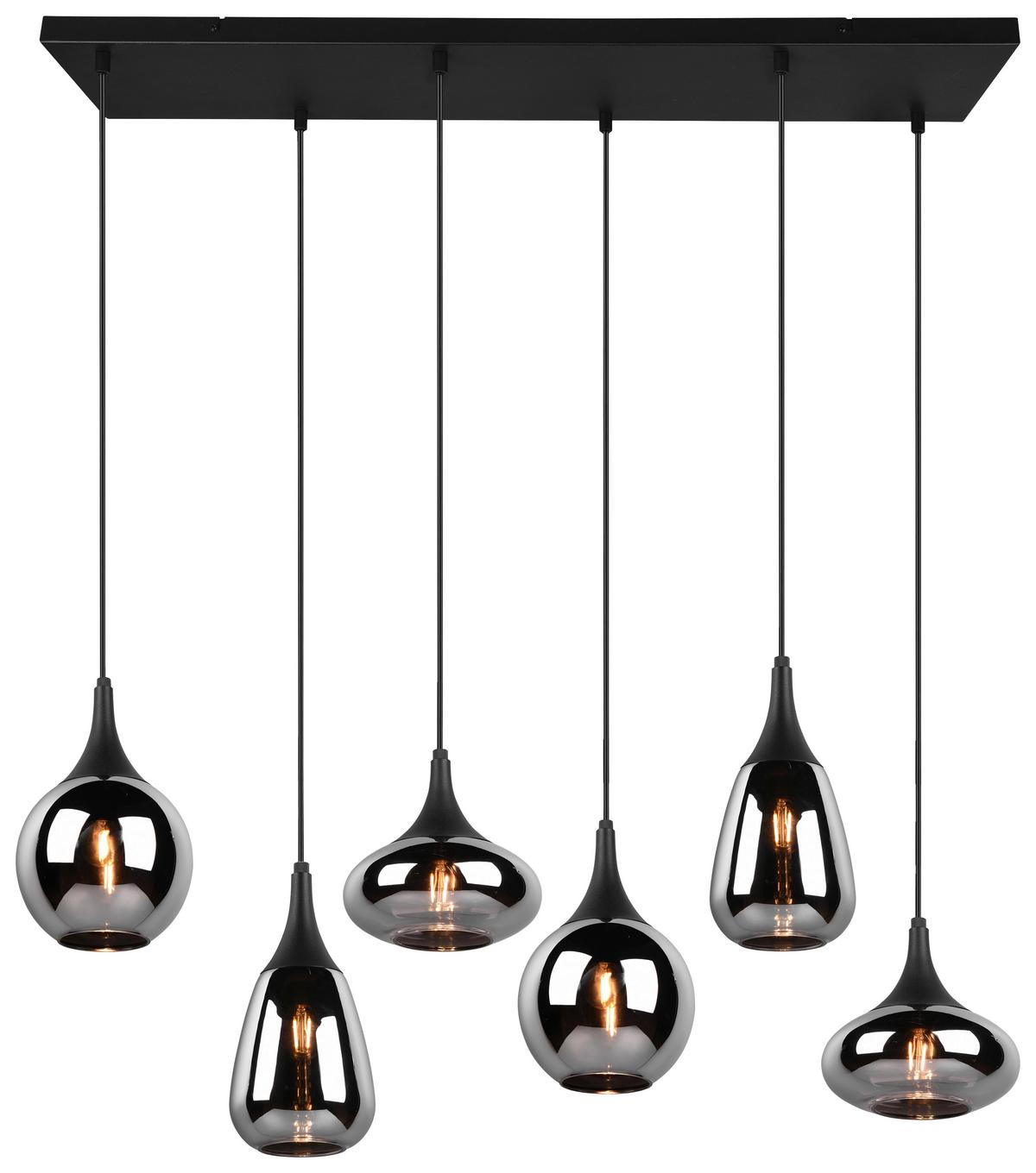 LAMPA WISZĄCA 317000632 LUMINA - czarny/kolor chromowy, Modern, metal/szkło (93,8/34,5/150cm) - Trio Leuchten