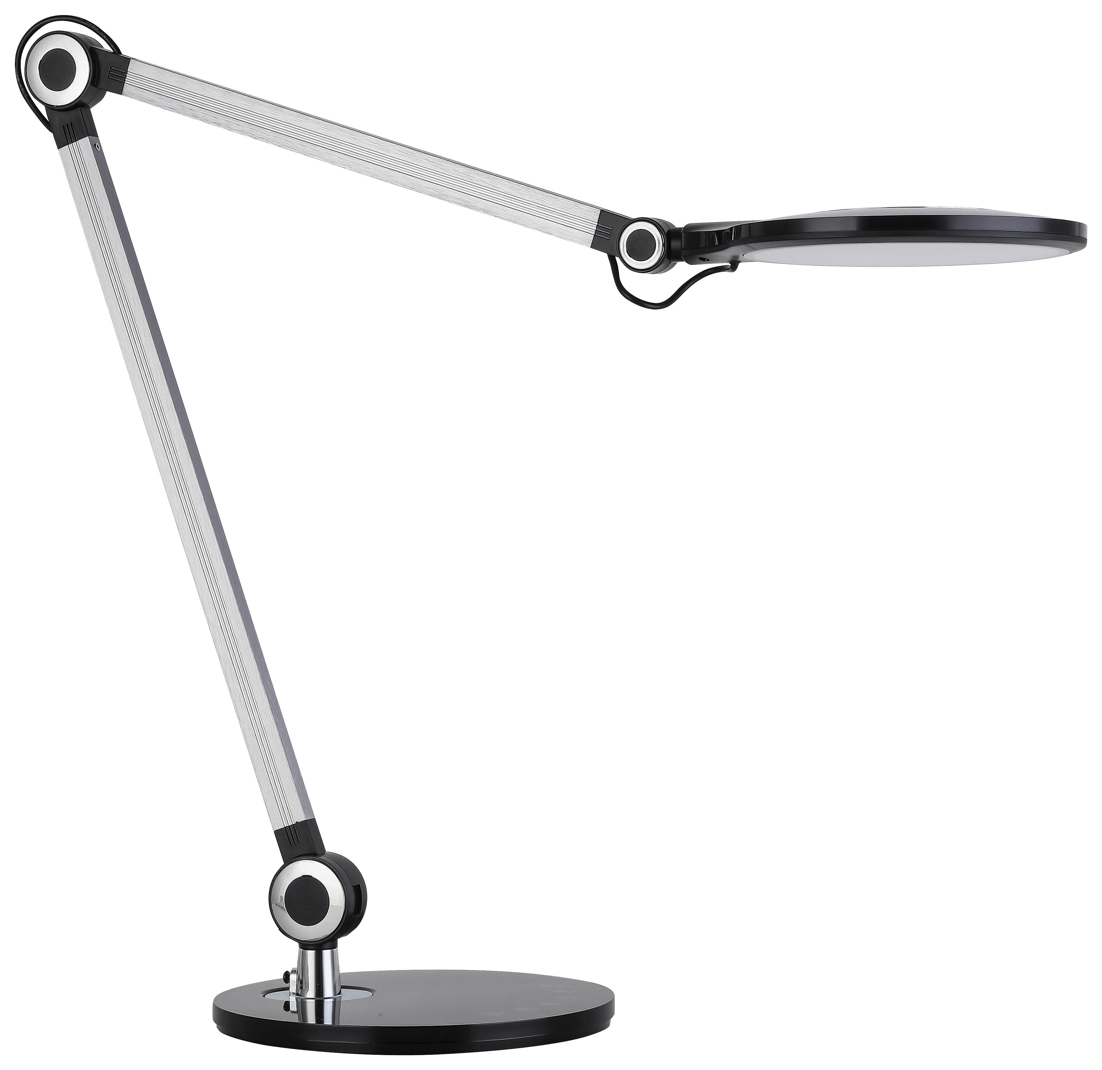 LED-Schreibtischleuchte EDA max. 6,6 Watt - Schwarz/Grau, MODERN, Kunststoff/Metall (20/80cm) - Mömax