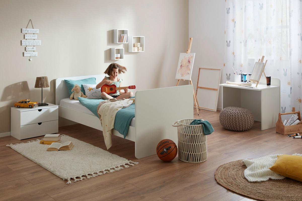 Gitterbett in Weiss ca. 70x140cm - Weiss, Modern, Holz/Holzwerkstoff (204/95/75cm) - Mömax