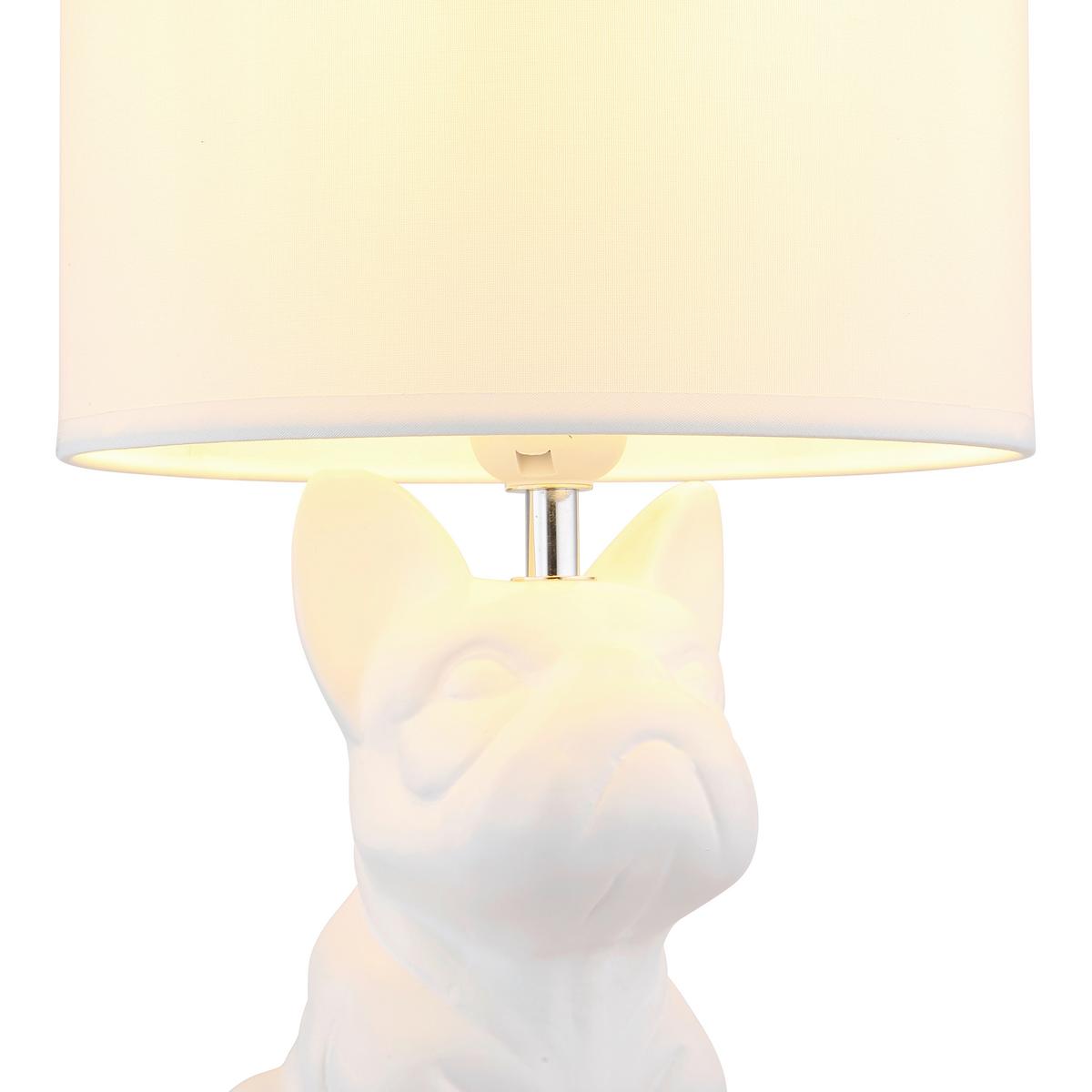 Stolna Svjetiljka Dogo - bijela, Trend, tekstil (23,3/22/40cm) - Globo