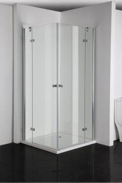 Zuhanyajtó Simplyflex Csuklóajtó - fehér, Konventionell, műanyag/Üveg (87,5-88,5/195cm)