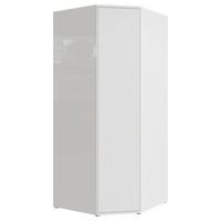 Kotna Omara Za Oblačila Alice, Bela - bela/visoki sijaj, Trend, leseni material (92/214/92cm) - Carryhome