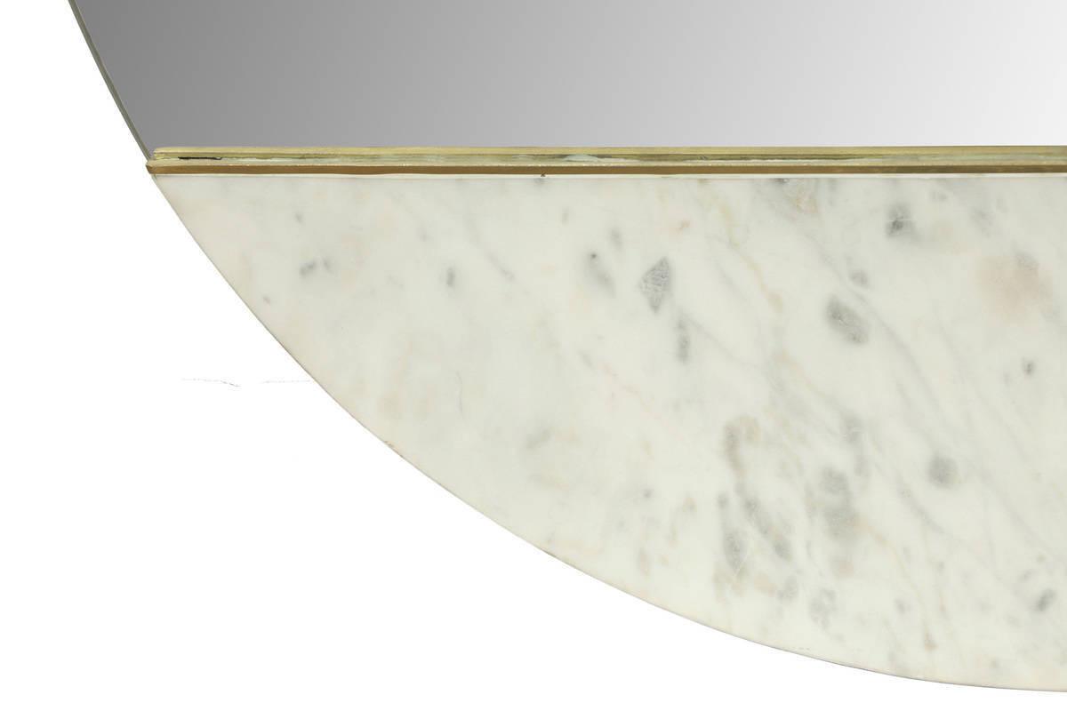 WANDSPIEGEL WANDSPIEGEL DUKE 125 - Weiss, Trend, Glas/Holzwerkstoff (70/70/3cm) - Kayoom