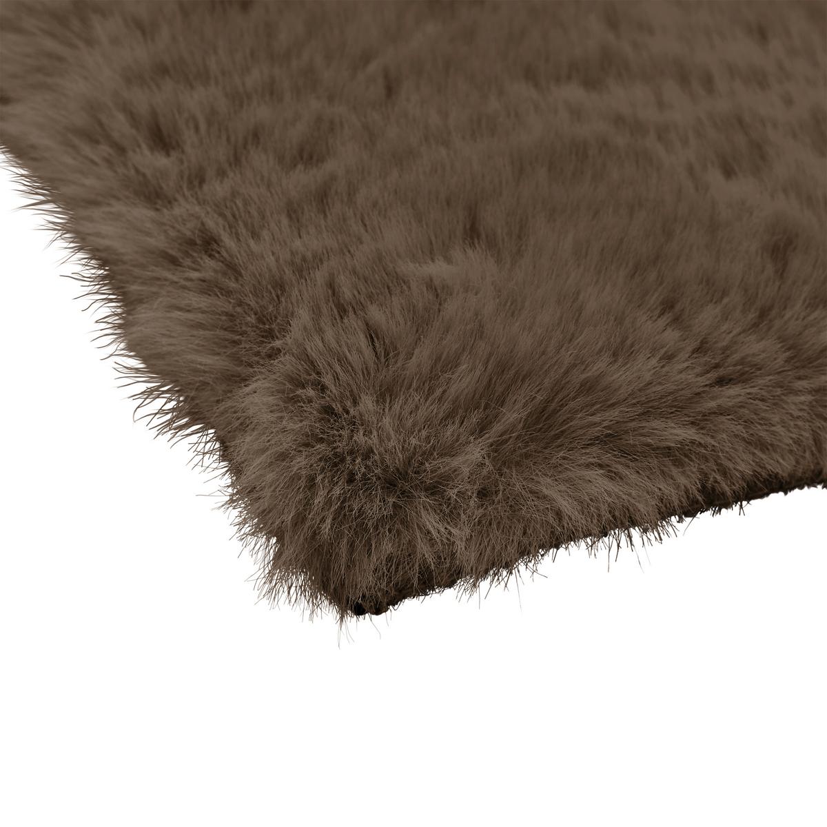 Umetno Krzno Caroline 3 - temno rjava/rjava, Konvencionalno, tekstil (160/220cm) - Mömax