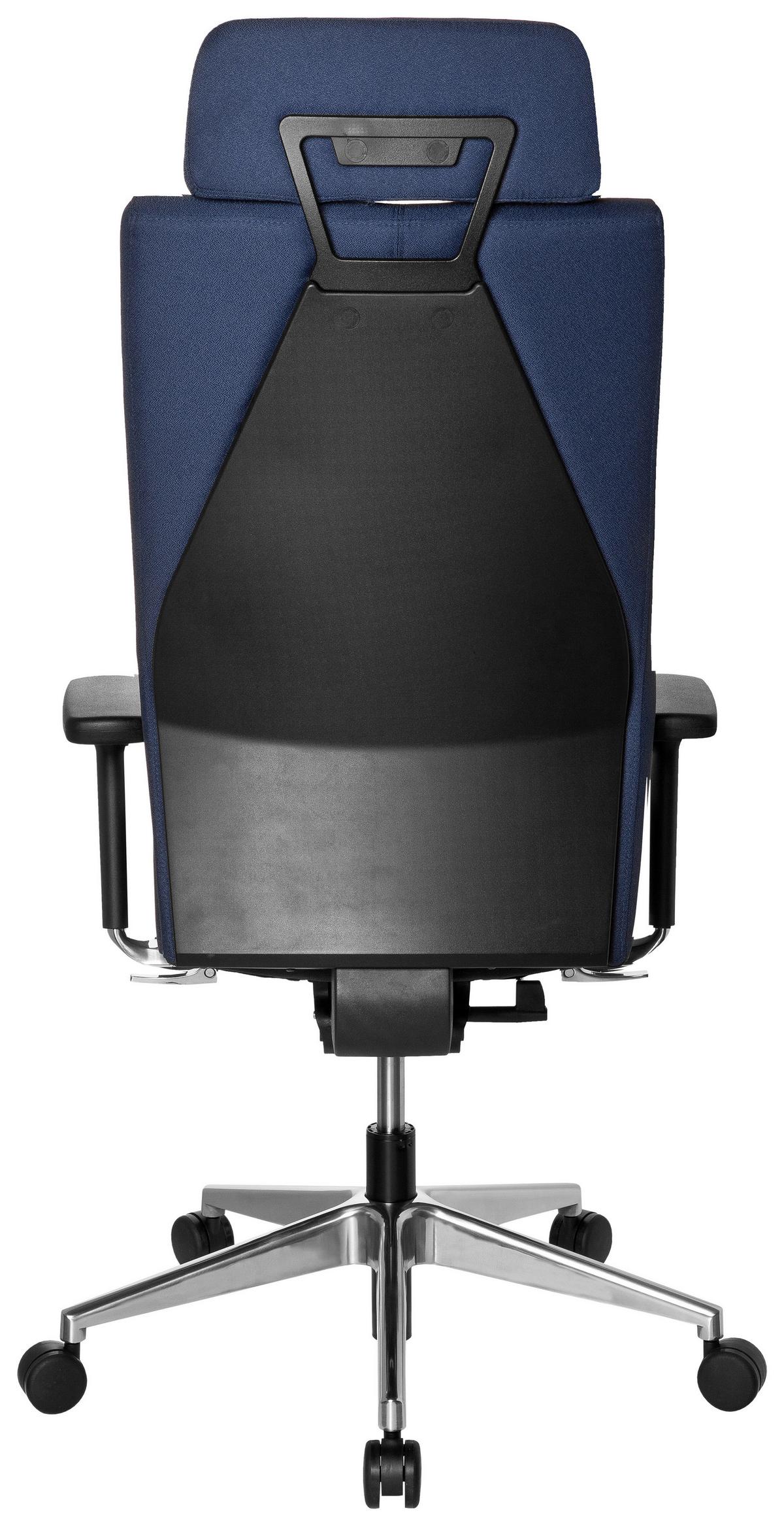 Pisarniški Stol Pro-tec Xxl, Modra - črna/barve aluminija, Moderno, kovina/umetna masa (59/138/49cm) - MID.YOU