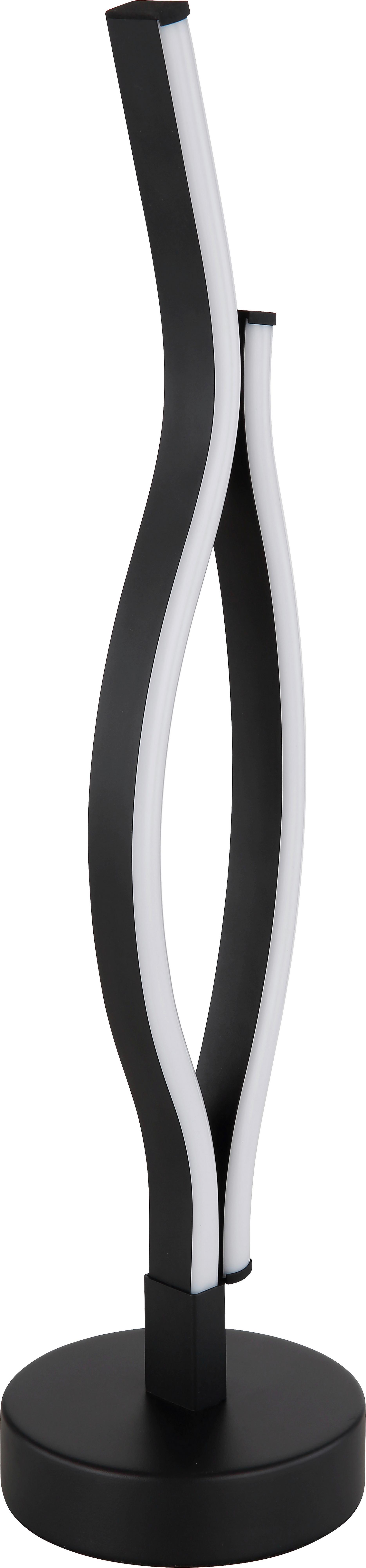 LED-BORDSLAMPA RELO - opal/svart, Modern, metall/plast (12/12/47cm) - Mömax
