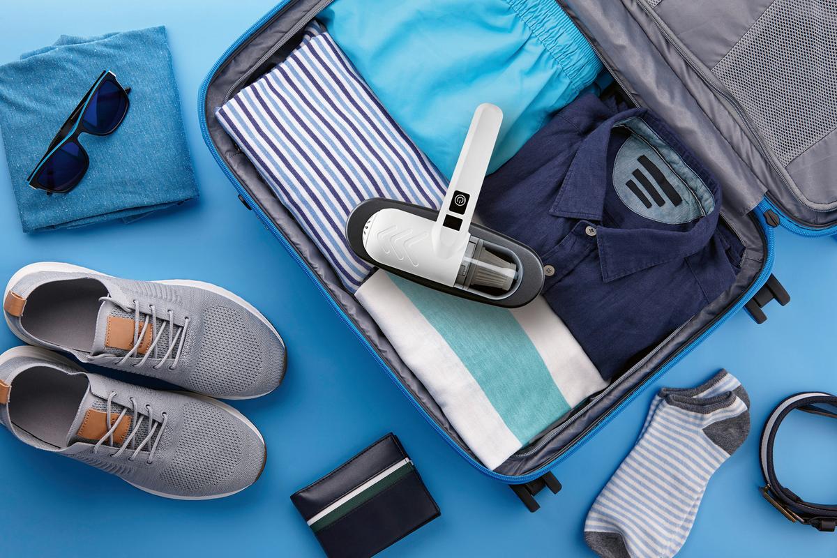 Milbensauger Akku Grau/Weiß - Weiß/Grau, Basics, Kunststoff (21/17,5/7cm)