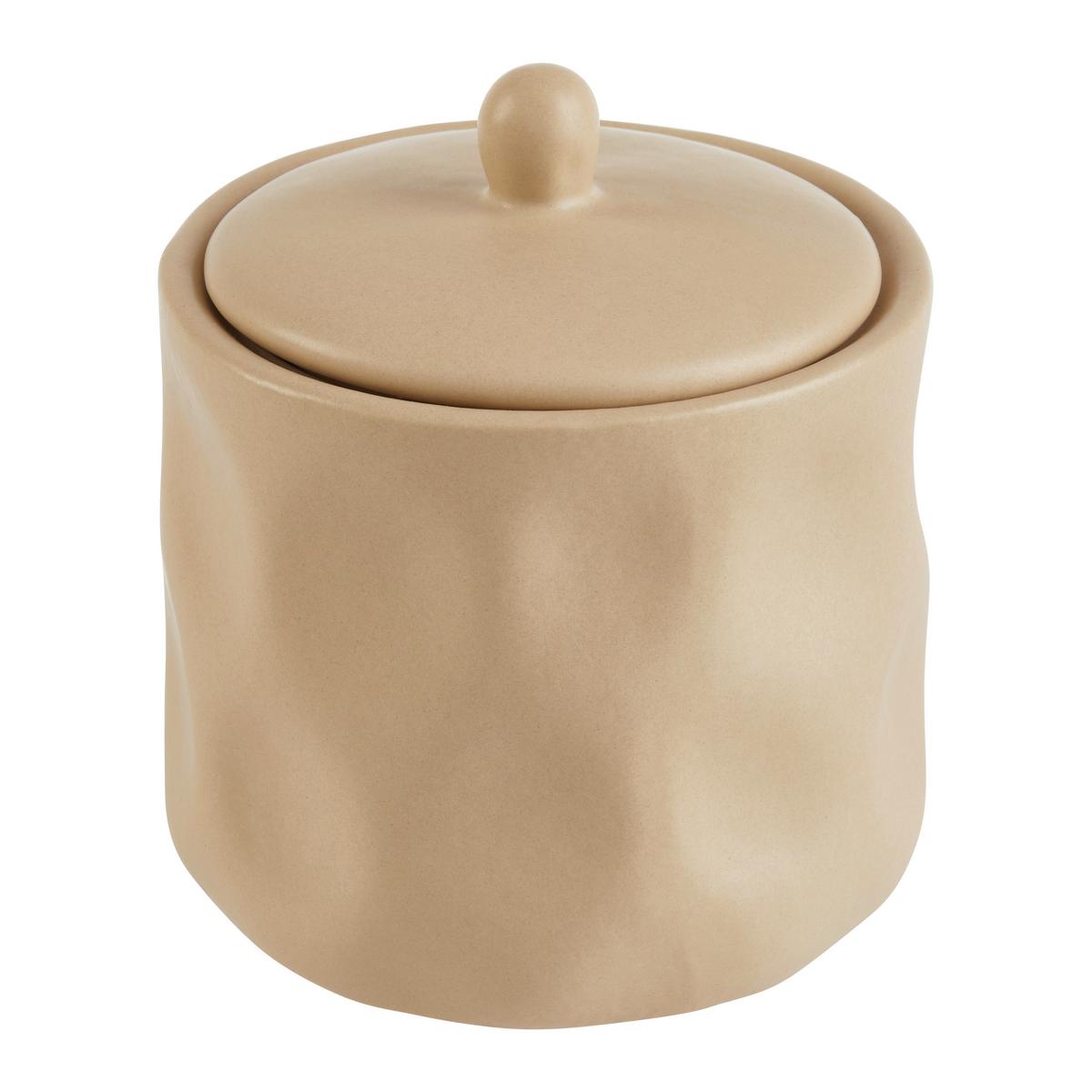 Kerze im Topf diverse Farben - Sandfarben/Beige, KONVENTIONELL, Keramik (9/9/11cm) - Modern Living