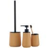 WC-BORSTELSET LOFT - Zandkleurig/Zwart, Modern, Kunststof/Metaal (10,2/39,5cm) - Mömax