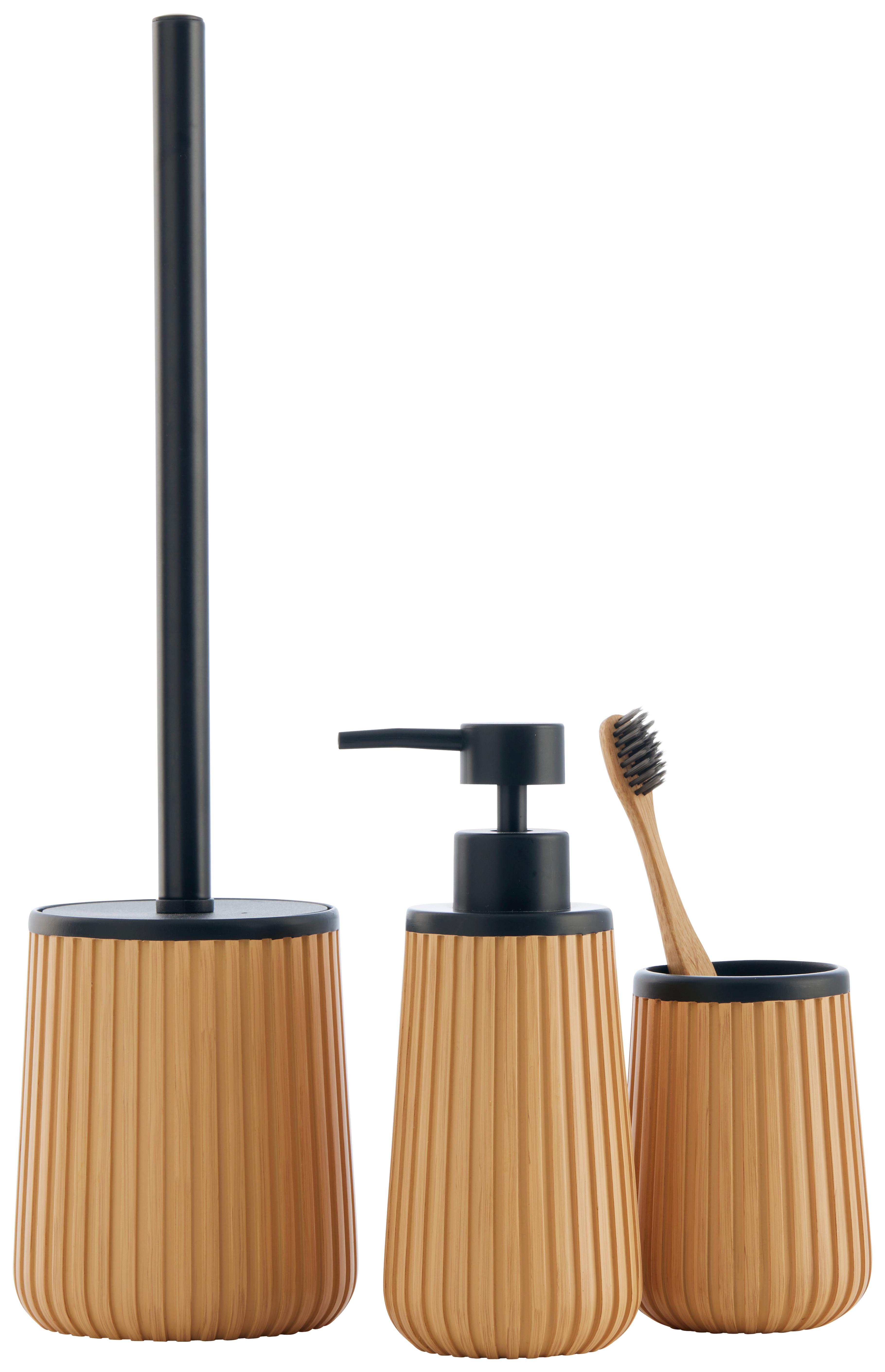 Seifenspender Loft Schwarz/Sandfarben - Sandfarben/Schwarz, MODERN, Kunststoff (7,5/18cm) - Mömax