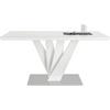 TABLE À MANGER SAMUEL -TOP- - couleur inox/blanc, MODERN, matériau en bois/métal (160/76/90cm) - Mömax