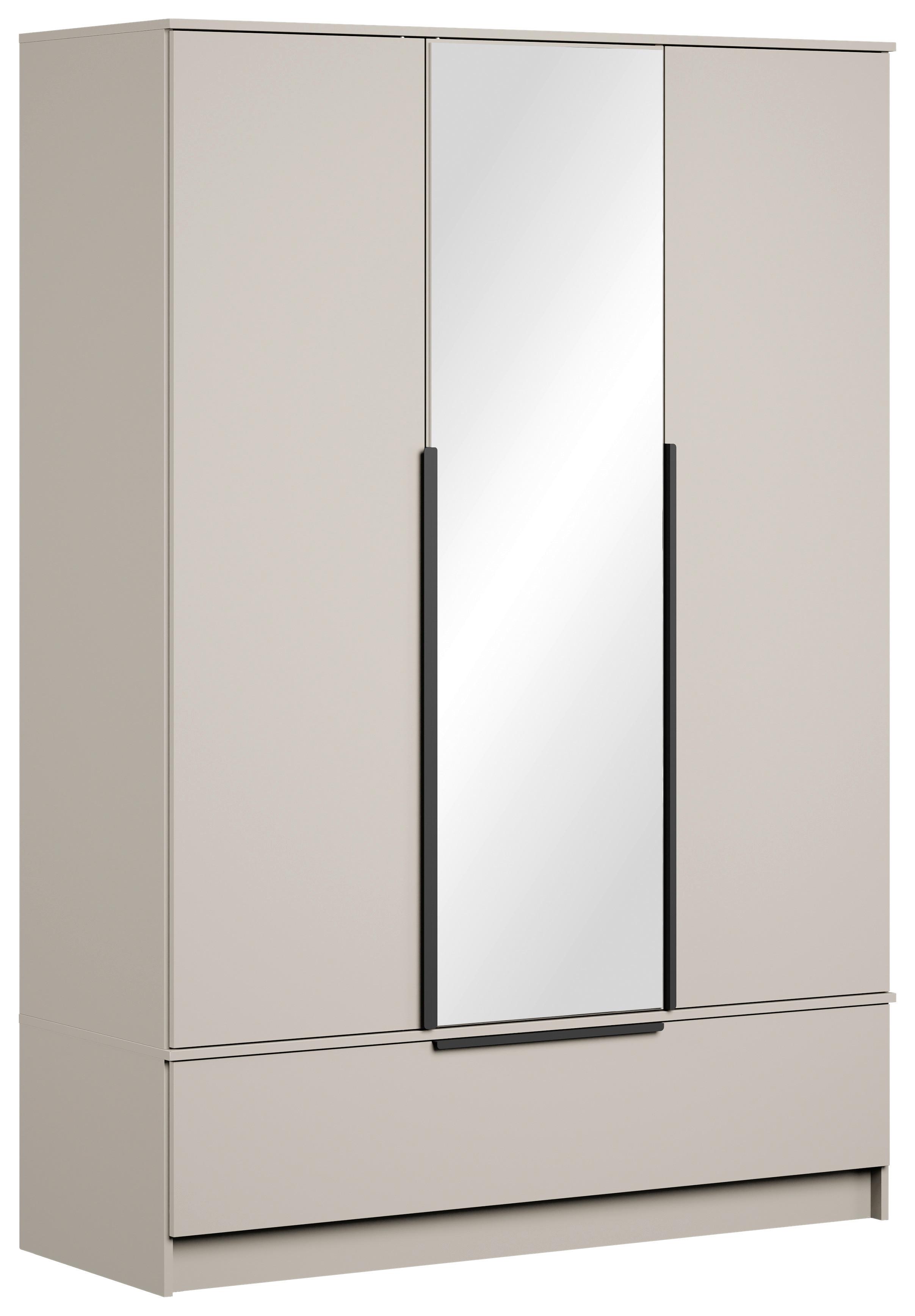 Omara Za Oblačila Spirit, Bež, Kašmir - kašmir/črna, Konvencionalno, kovina/leseni material (134,5/192,9/51cm) - P & B