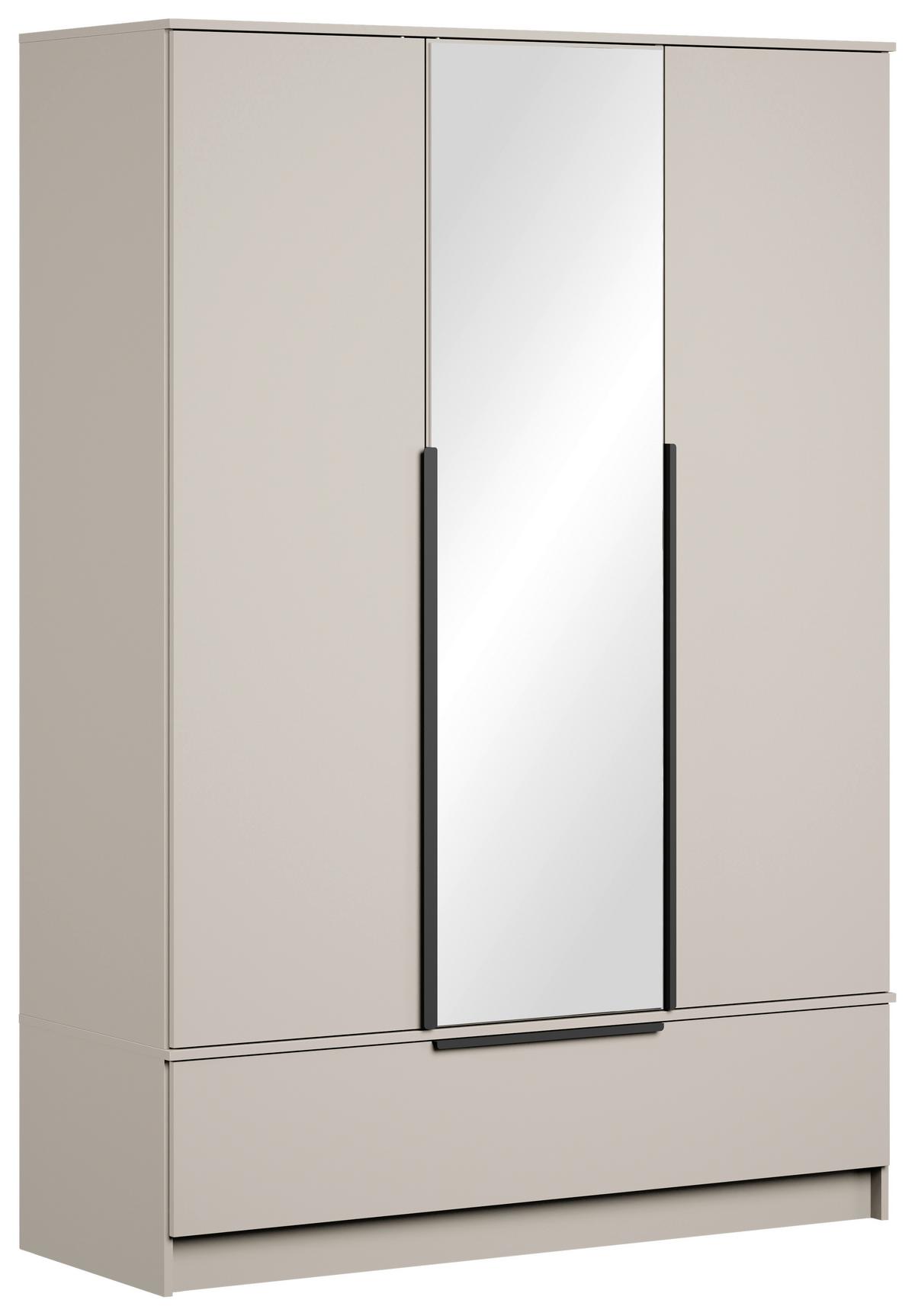 Omara Za Oblačila Spirit, Bež, Kašmir - kašmir/črna, Konvencionalno, kovina/leseni material (134,5/192,9/51cm) - P & B