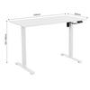 SKRIVBORD CHARLIE - vit, Modern, metall/trämaterial (120/60/72-118cm) - Mömax