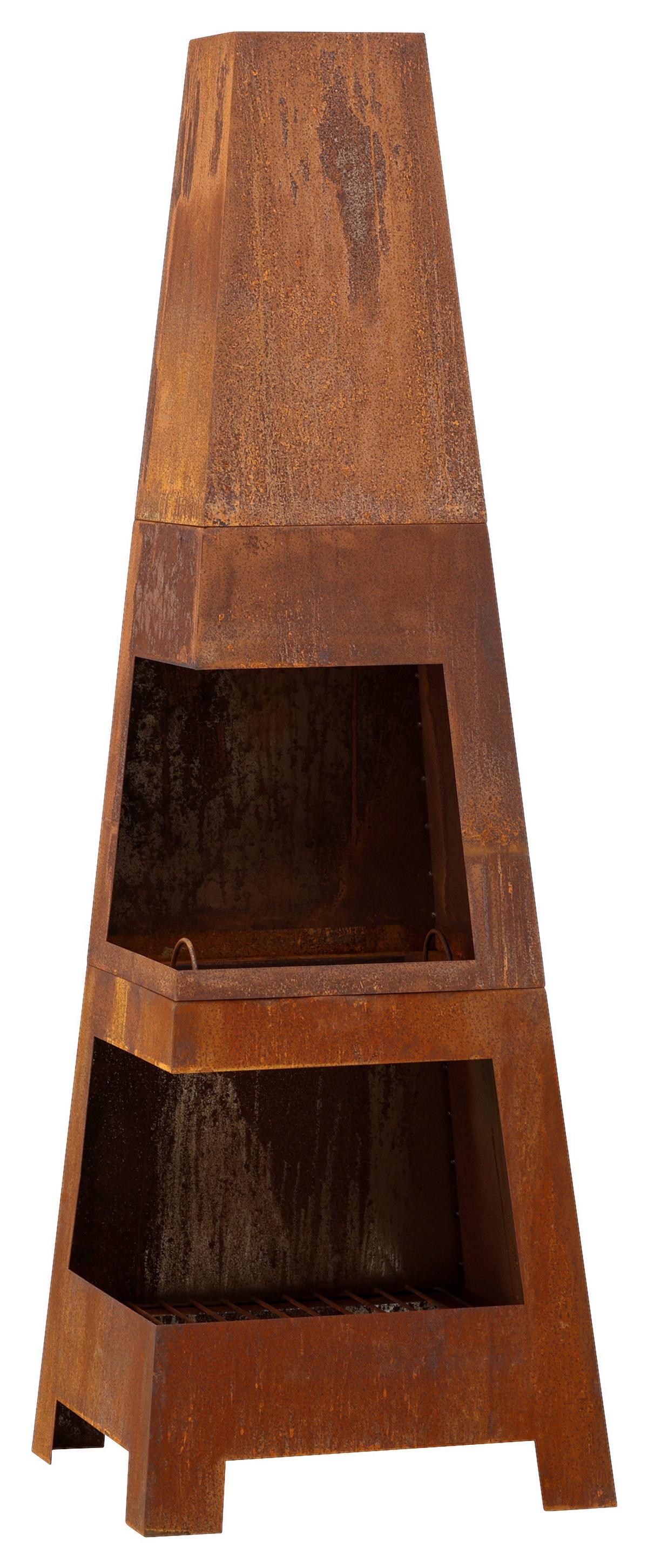 Feuerstelle Bastian ca. 50x150x50 cm Dunkelorange - Dunkelorange, KONVENTIONELL, Metall (50/150/50cm) - Gardenson