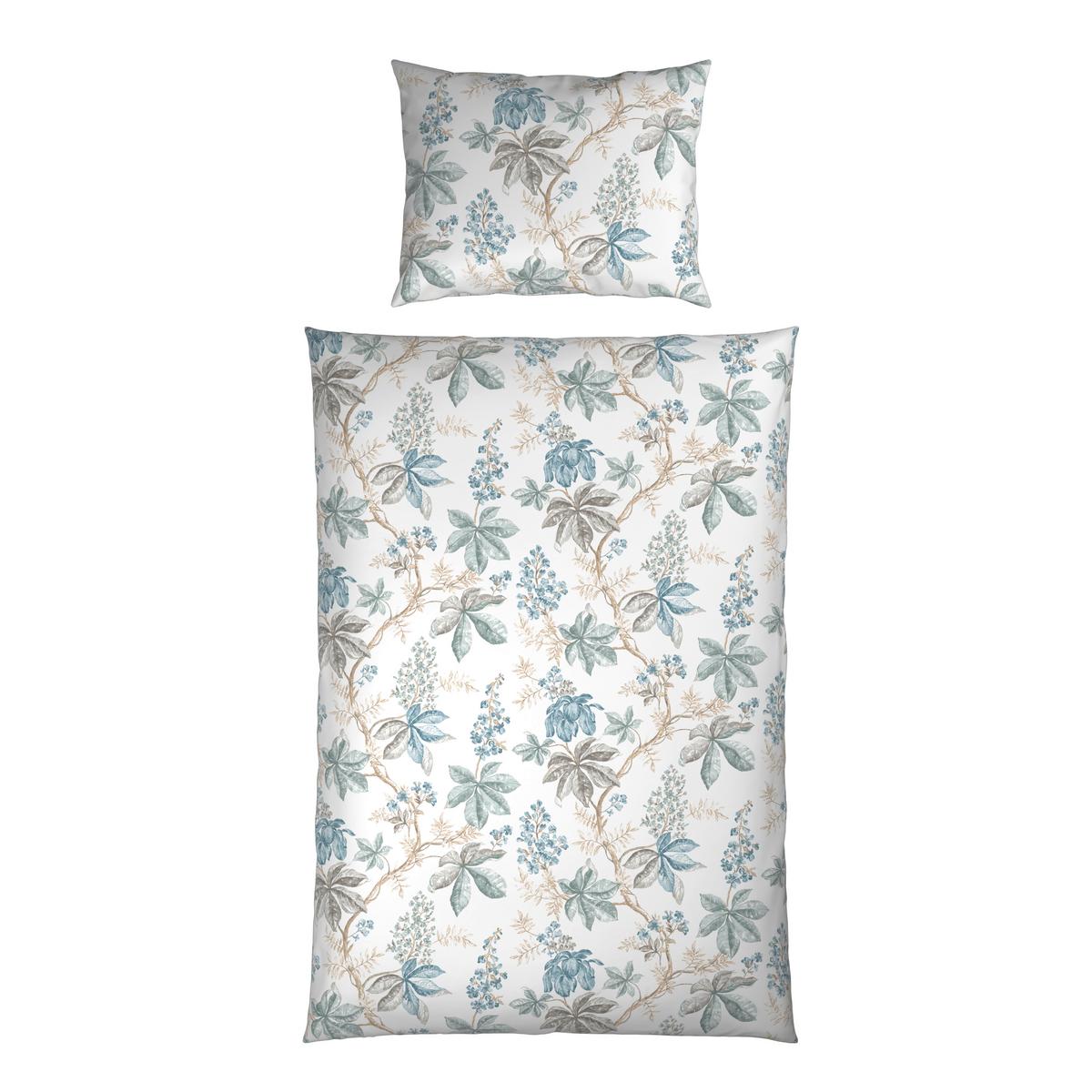 Posteljnina Franky Wende - modra/siva, Romantika, tekstil (140/200cm) - Mömax