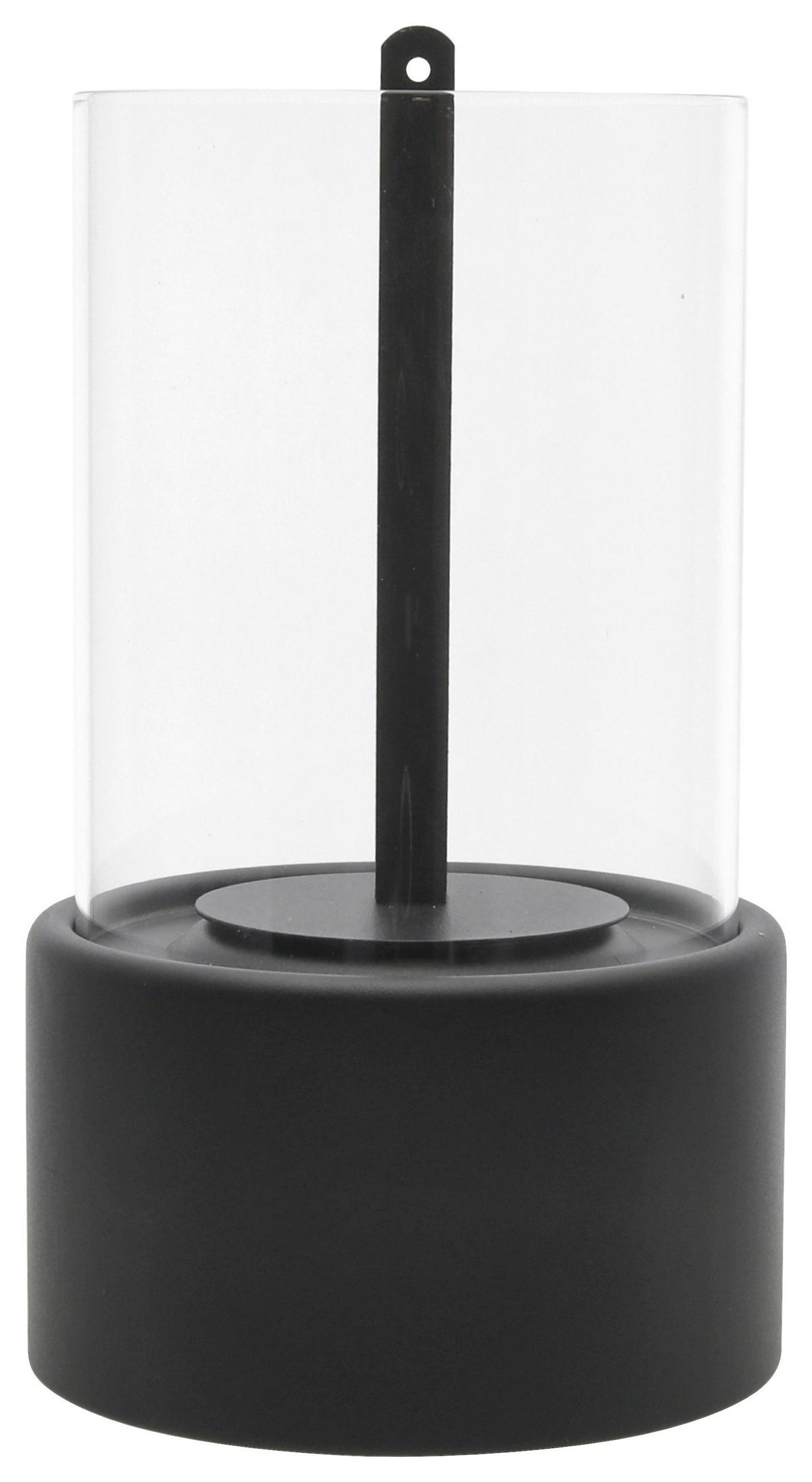 Tischkamin Ethi Dunkelbraun - Dunkelbraun, Basics, Glas/Metall (16/27/16cm)