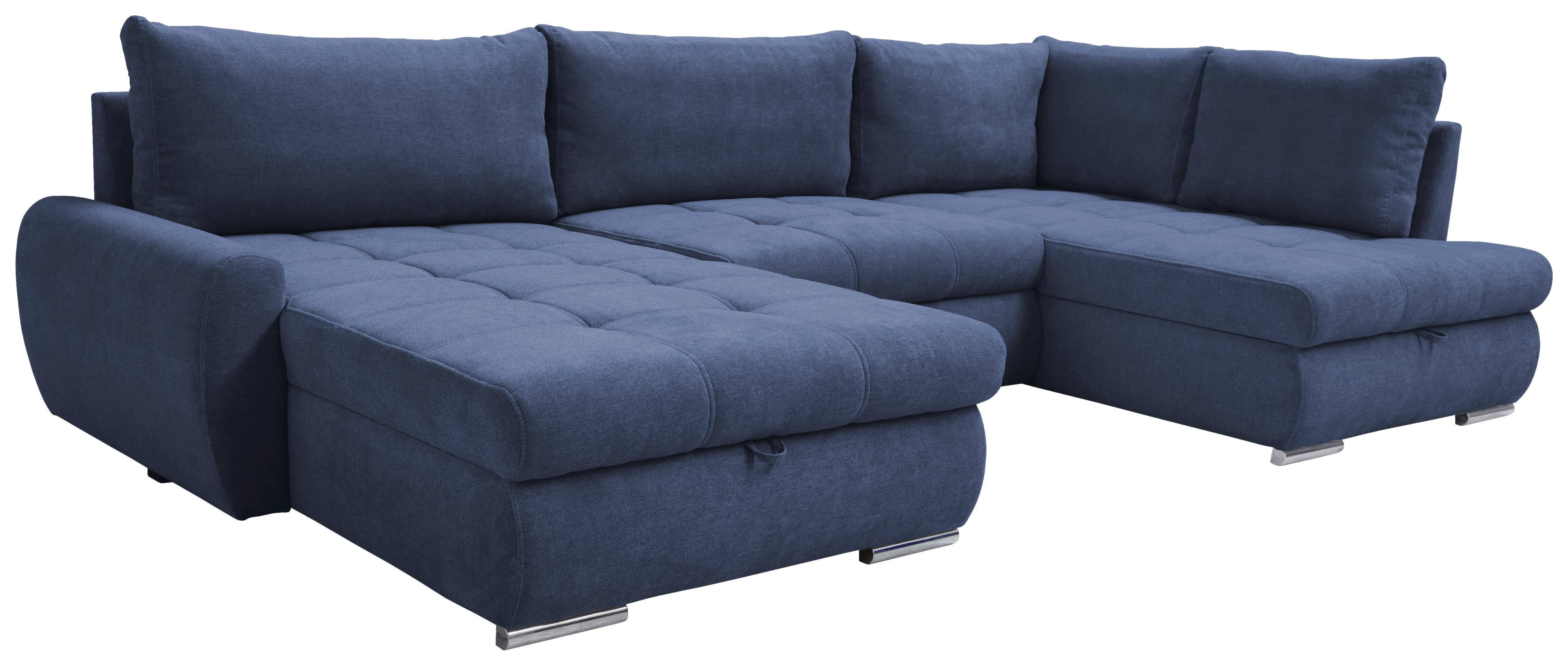 Coltar CANION - albastru închis, Design, textil (174/322/173cm) - Modern Living