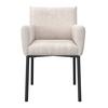 STOL MED ARMSTÖD SOFIA - beige/svart, Modern, metall/trä (57/87/58cm) - Bessagi Home