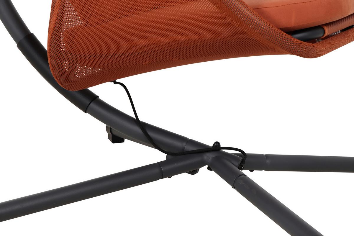 HÄNGESESSEL N85548 - Anthrazit/Rot, KONVENTIONELL, Kunststoff/Textil (123/192/102cm) - Siena Garden