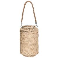 Felinar Ciato - culoare natur, sticlă/lemn (17/28cm) - Premium Living