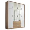 Ormar S Klasičnim Vratima Hildesheim - bijela/prozirno, Design, staklo/drvni materijal (185/231/56cm) - Modern Living