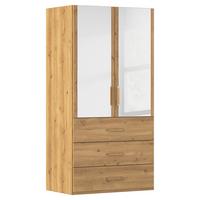 Omara S Klasičnimi Vrati Evelyn, Barva Hrasta - barve hrasta, Design, umetna masa/steklo (101/197/60cm) - Novel