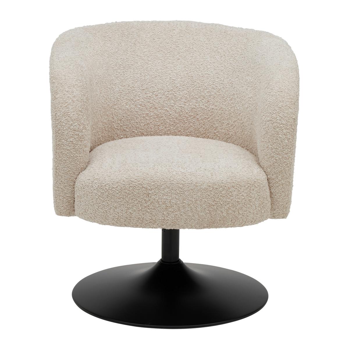 Drehstuhl Giro Beige - Beige/Schwarz, MODERN, Textil/Metall (67/68/73cm) - Premium Living