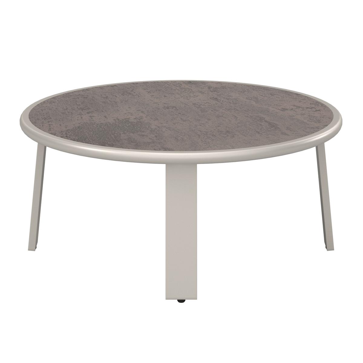 Gartenlounge Marino Hellgrau Textil/Metall - Dunkelgrau/Hellgrau, Modern, Kunststoff/Textil (153/81/76cm) - Bessagi Garden