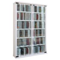 CD-Regal Galerie ca. 60x92 cm Weiß - Weiß, KONVENTIONELL, Glas/Holzwerkstoff (60/92/18cm) - MID.YOU