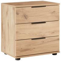 Nachtkästchen easy plus black a Eichefarben - Eichefarben/Schwarz, KONVENTIONELL, Holzwerkstoff/Metall (52/58/38cm) - Mömax