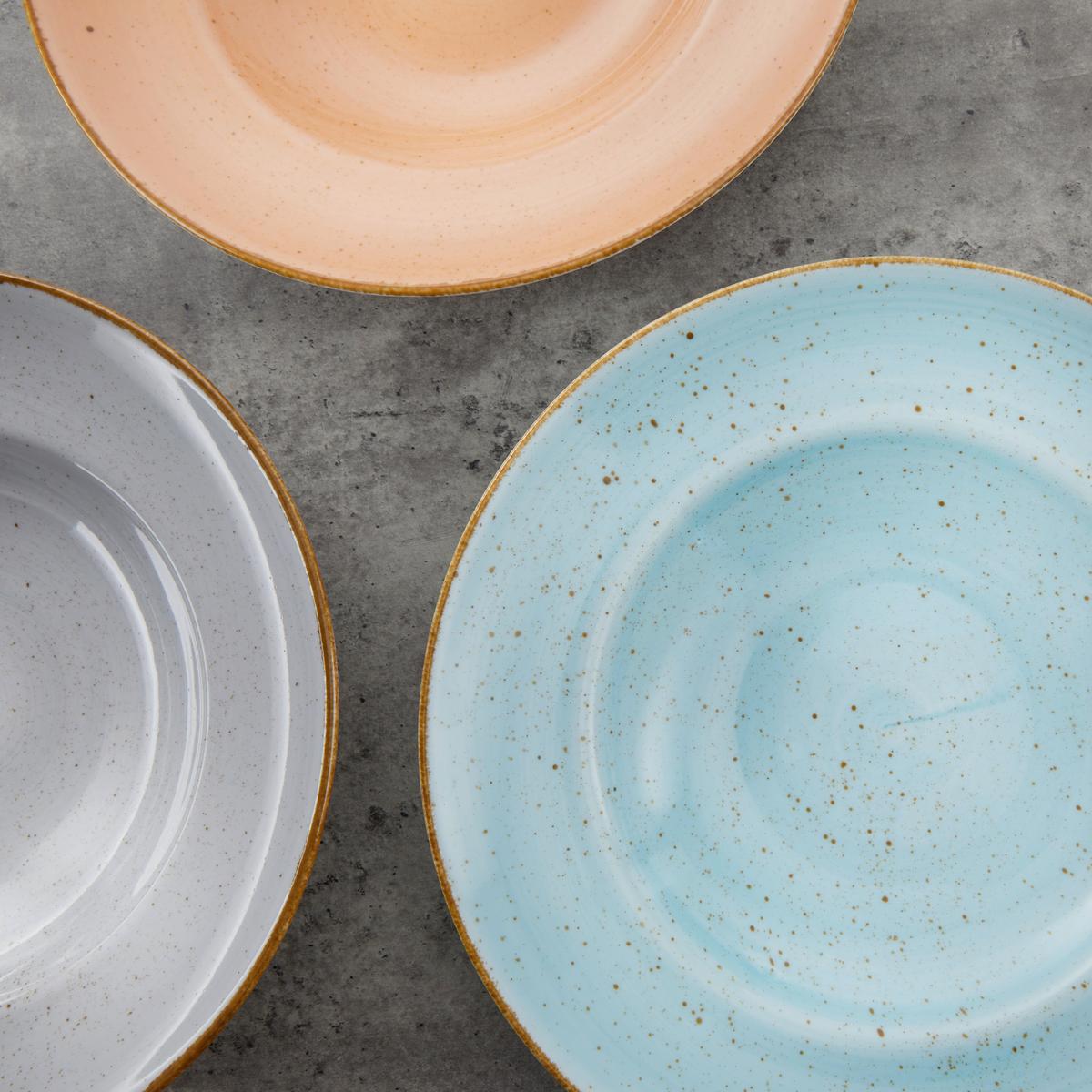 Set Krožnikov Za Testenine Vintage Nature Bunt, 4-Delni - svetlo modra/umazano rjava, Basics, keramika (27cm) - Creatable