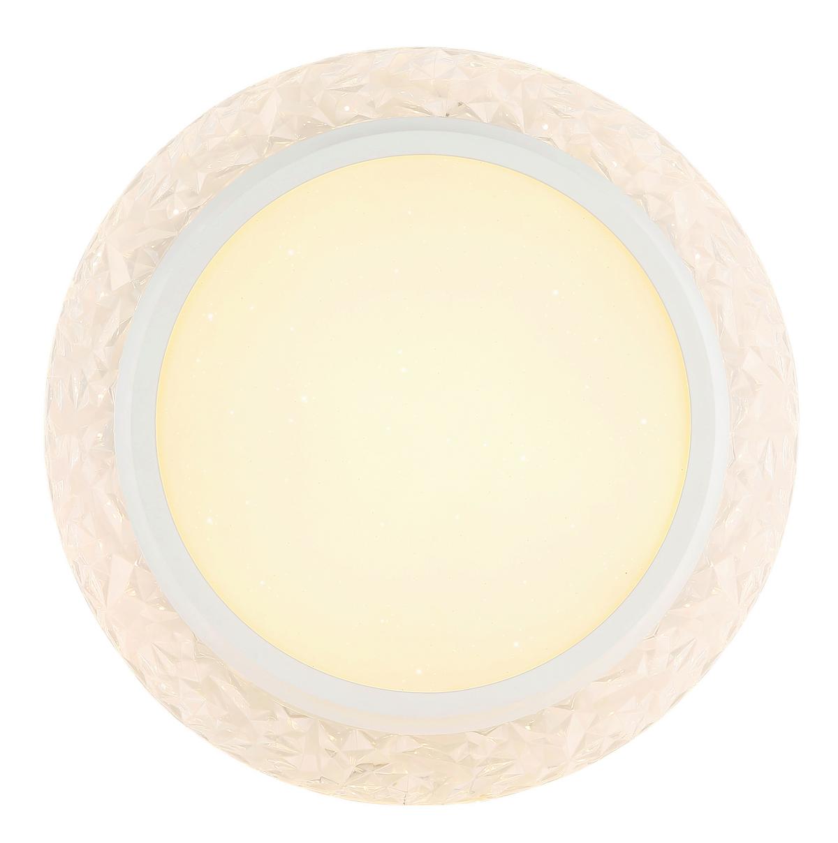 Stropna Led-svetilka Abigail, S Sijalko - bela/prosojno, Konvencionalno, kovina/umetna masa (40/6cm) - Globo