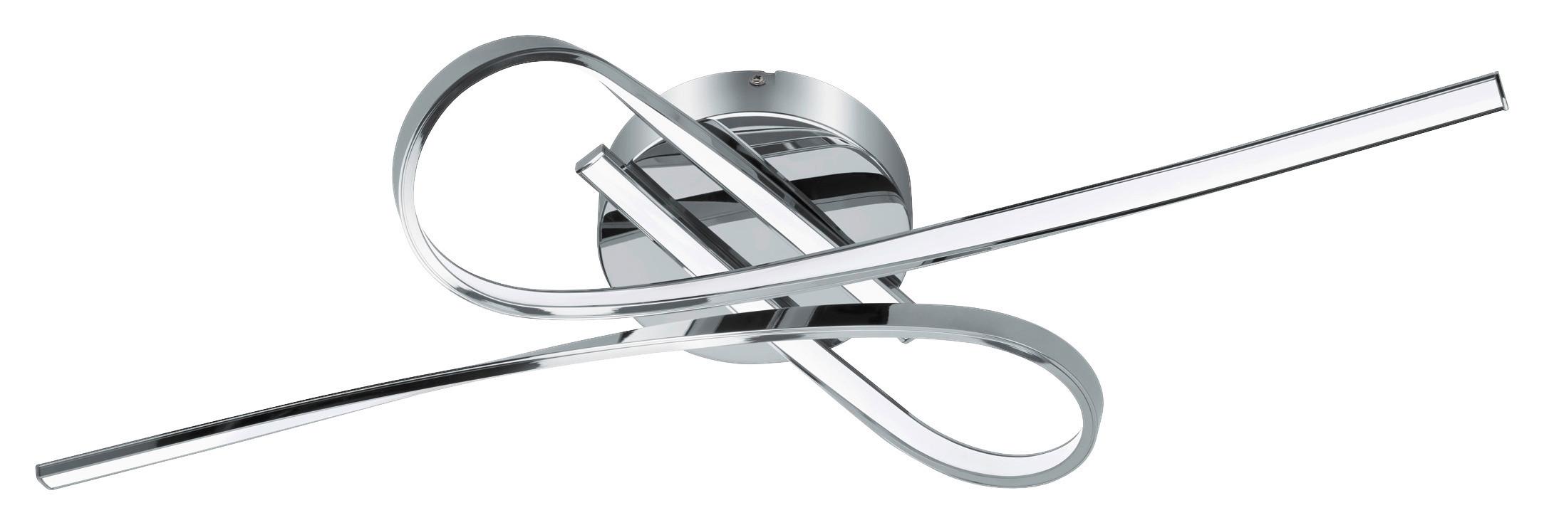 LED-Deckenleuchte Selvina max. 10 Watt - Chromfarben/Weiß, MODERN, Kunststoff/Metall (70/42/15cm) - Eglo