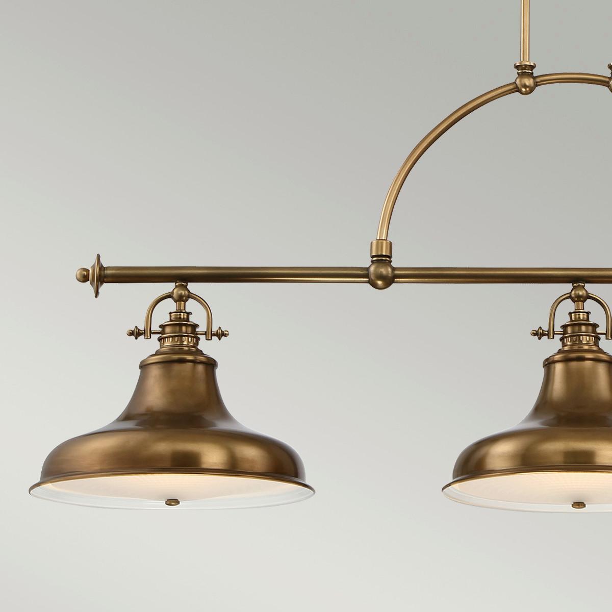 Viseća Svetiljka Qz-Emery3p- Boja Mjeda - boje mjeda, Design, staklo/metal (133.3/73/34.3cm)