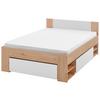 Postelja S Predali Azurro, Barva Hrasta, Bela, 140x200 - bela/hrast artisan, Moderno, leseni material (140/200cm) - Mömax