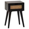 Nachttisch WL6.808 ca. 40x60x30 cm Schwarz/Rattan - Schwarz/Braun, LIFESTYLE, Holz (40/60/30cm) - MID.YOU