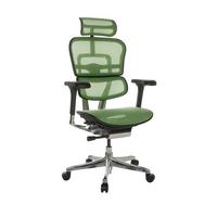 Drehstuhl Ergohuman Grün ca. 69x119-144x65cm - Silberfarben/Schwarz, Basics, Kunststoff/Textil (69/119-144/65cm) - MID.YOU